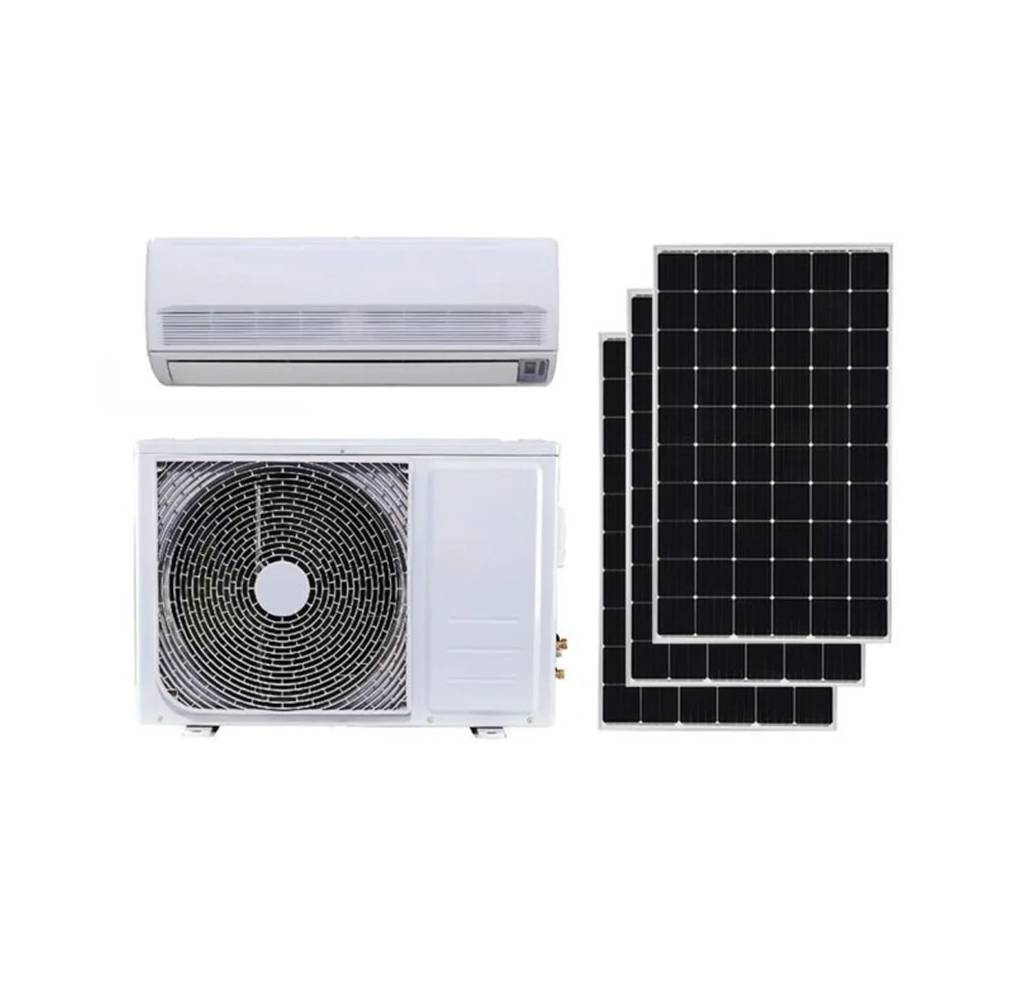 Low voltage aire acondicionado 24 volt dc motor air condition with solar powered energy system for home use 3
