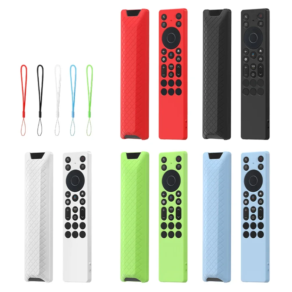 For TCL RC923A/RC813A Silicone Remote Control Case with Lanyard Drop-Proof RC Cover Television RC Shell TV Supplies Tool