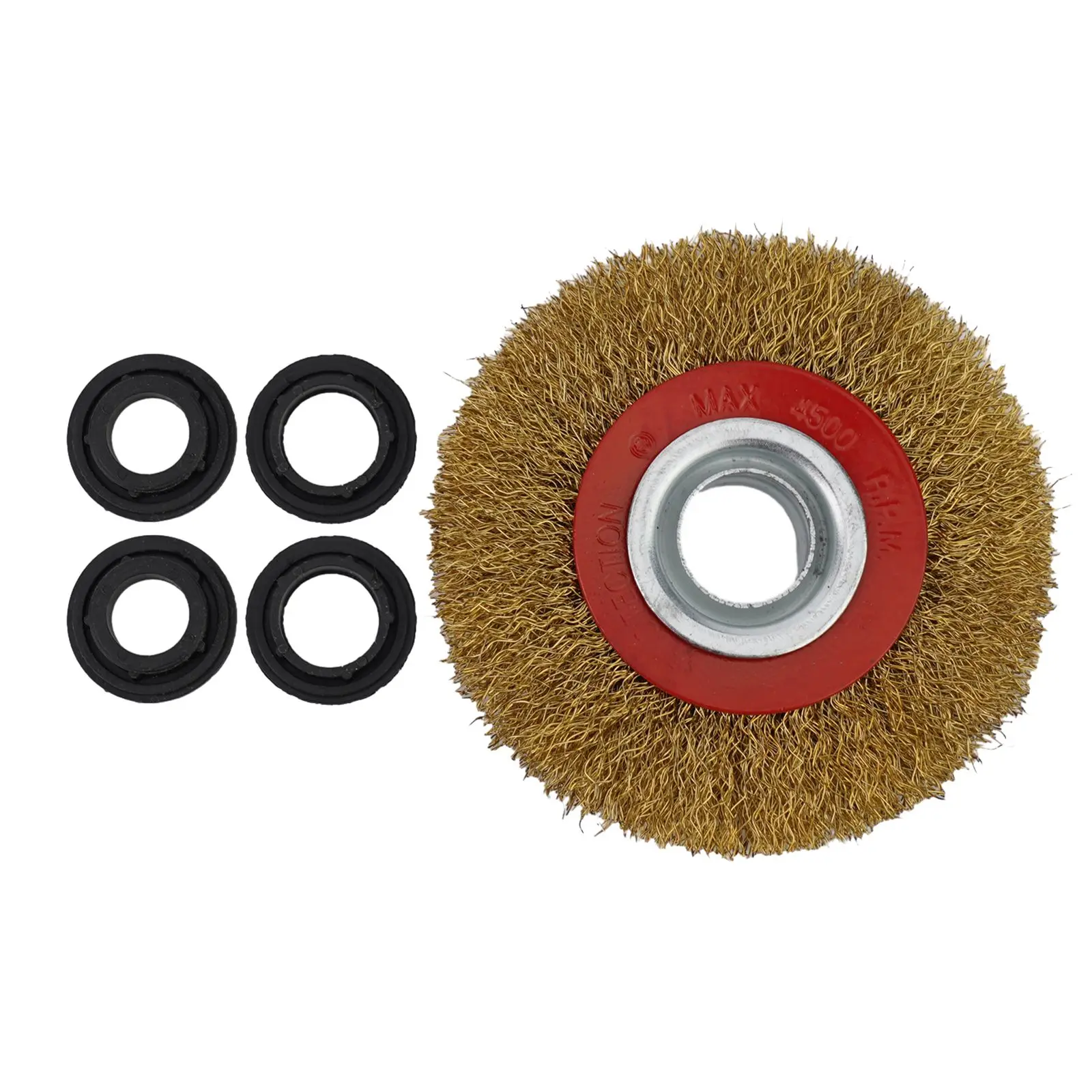 

Brush Wheel Brush 0.8in Bore 4Inch Flat Crimped Rust Stainless Steel Wire Wheel Brush Deburring For Angle Grinder