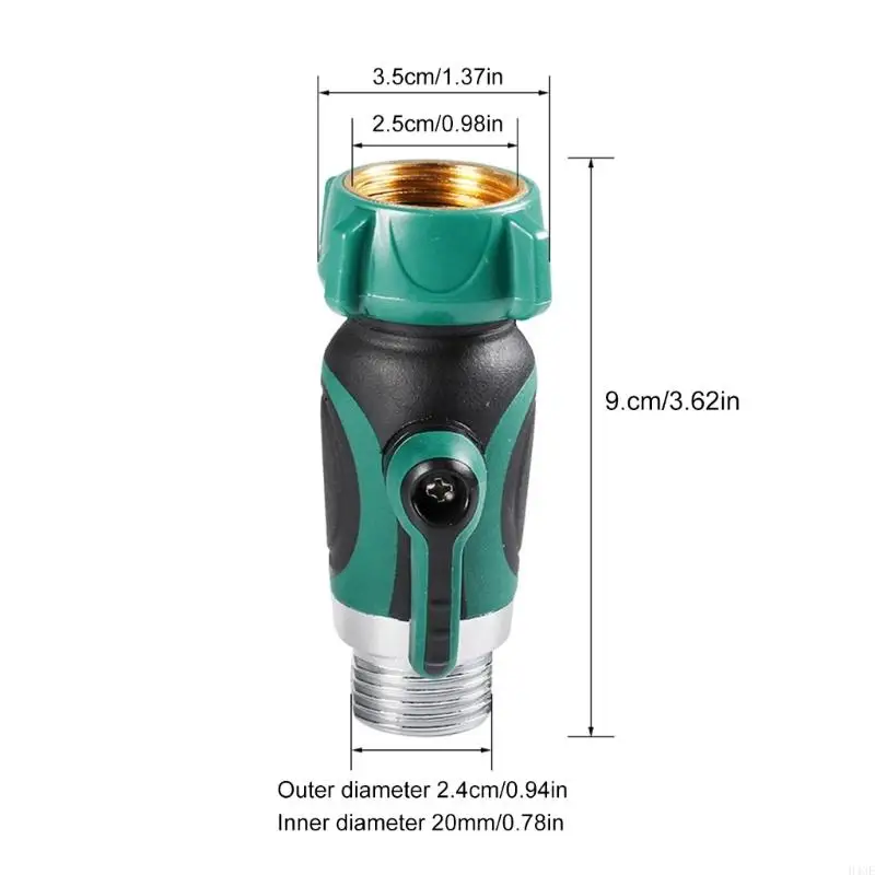 Portable Sturdy Plastic Water Hose Shut Off Valves Set for Rain Barrels With 3/4" Thread and Pipeline Tape Daily Use