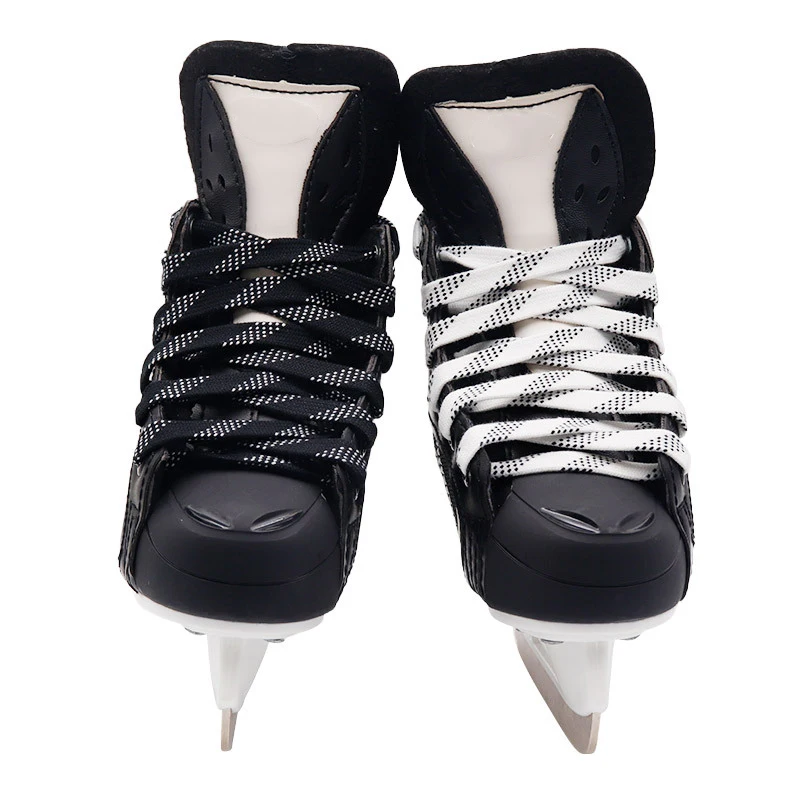 Skate Laces 84-120in Dual Layer Braid Extra Reinforced Tips Waxed Tip Design Suit For Ice Hockey Skate Hockey Shoe Lace 2
