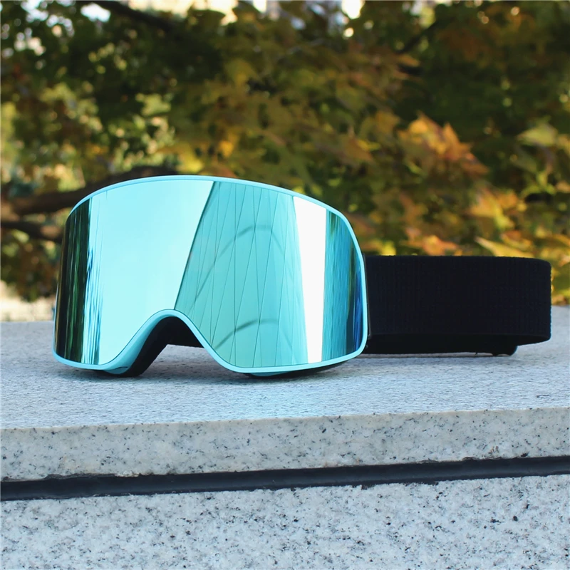 Big Frame Ski Snowboard Goggles Women Men Skiing Eyewear Mask UV400 Snow Protection Over Glasses Adult Double Anti-Fog 5