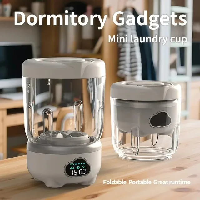 Mini-lave-linge pliable 1,6 L, portable, pour la maison, les chaussettes, les sous-vêtements, machine à laver pour les voyages 1