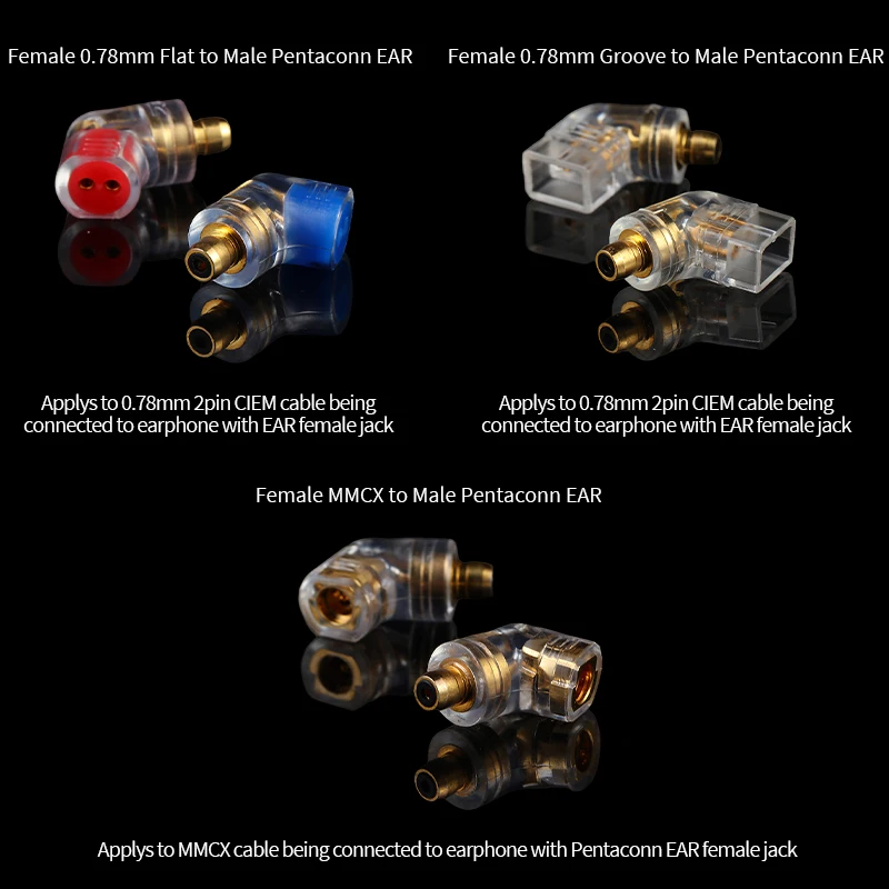 Cavo Adattatore Da MMCX A 2 Pin 0.78 Mm – Interfaccia Placcata Oro, Nucleo In Rame OFC – Per Cuffie KZ, TRN, TFZ E Altre