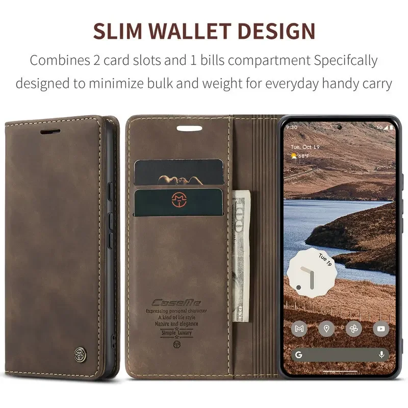 Light Luxury Retro Leather Wallet Flip Stand Phone Case