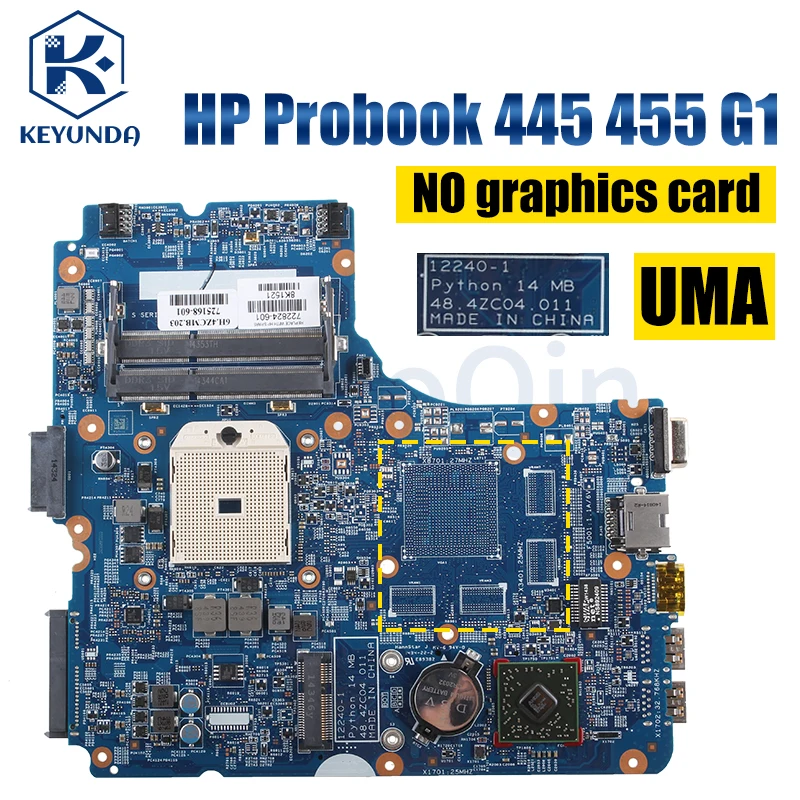Placa-mãe para Laptop para hp Probook 122411 12240-1 450 440 g1 445 455 g1 Notebook Mainboard 734084501 734725001 722824-001laptop Teste - Imagem 5