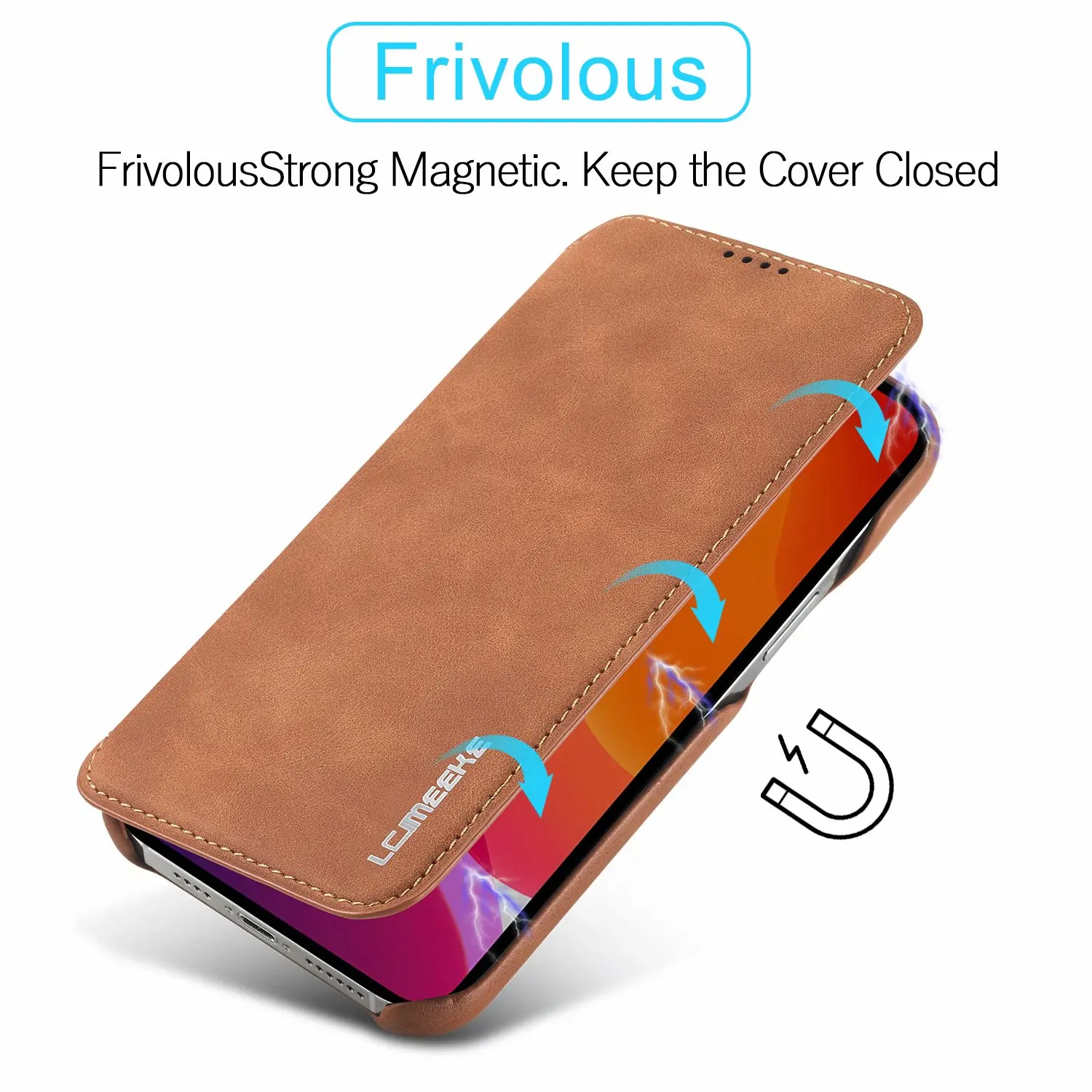 Ultrathin Magnetic Leather Wallet Card Flip Case