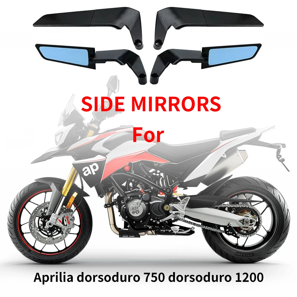 Aprilia dorsoduro 750 dorsoduro 1200 오토바이 거울, 스텔스 윙렛 거울, 조절 가능한 거울 회전 액세서리