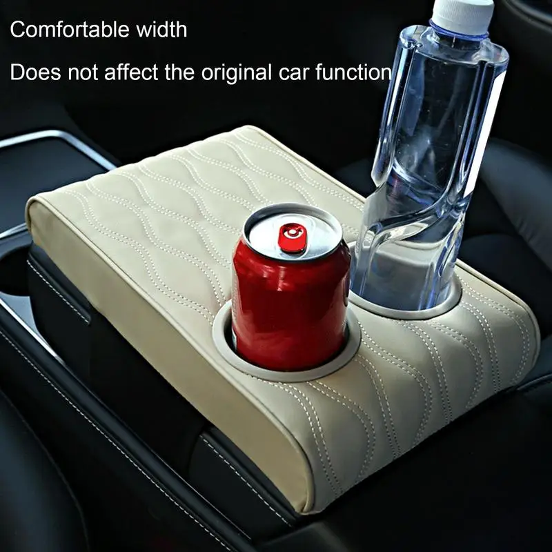 

Подлокотник для автомобиля универсальный кожаный подлокотник для автомобиля с двойным держателем для чашки коврик для центральной консоли Чехлы Стайлинг Аксессуары для интерьера