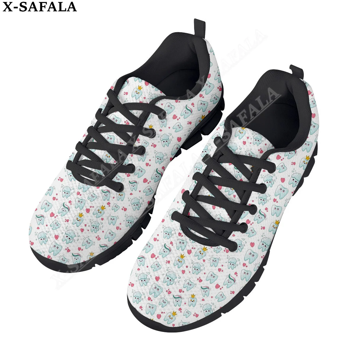 

Dental Care Tools Pattern Print Unisex Casual Basic Daily Sport Shoes Breathable Lightweiht Lace Up Sneakers Men Woman-6