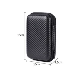 Compact Black EVA Storage Case with Zipper for Electronics and Accessories (15x10x4.5)