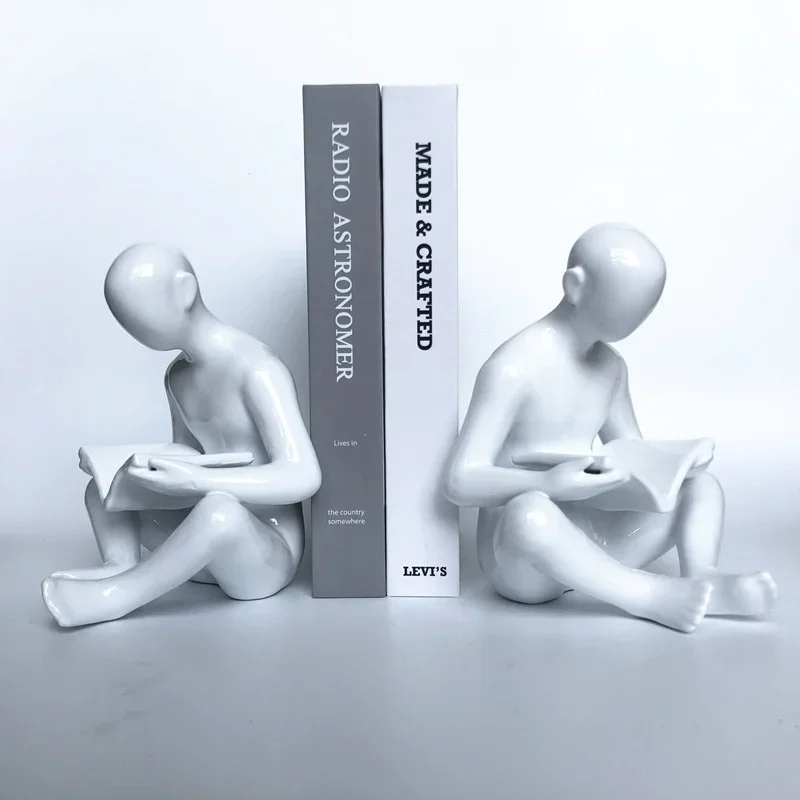 골든 보이 북엔드 북 스탠드 거치대 책장 책상 정리함 선반, 사무실 액세서리 문구, 크리에이티브 2 개
