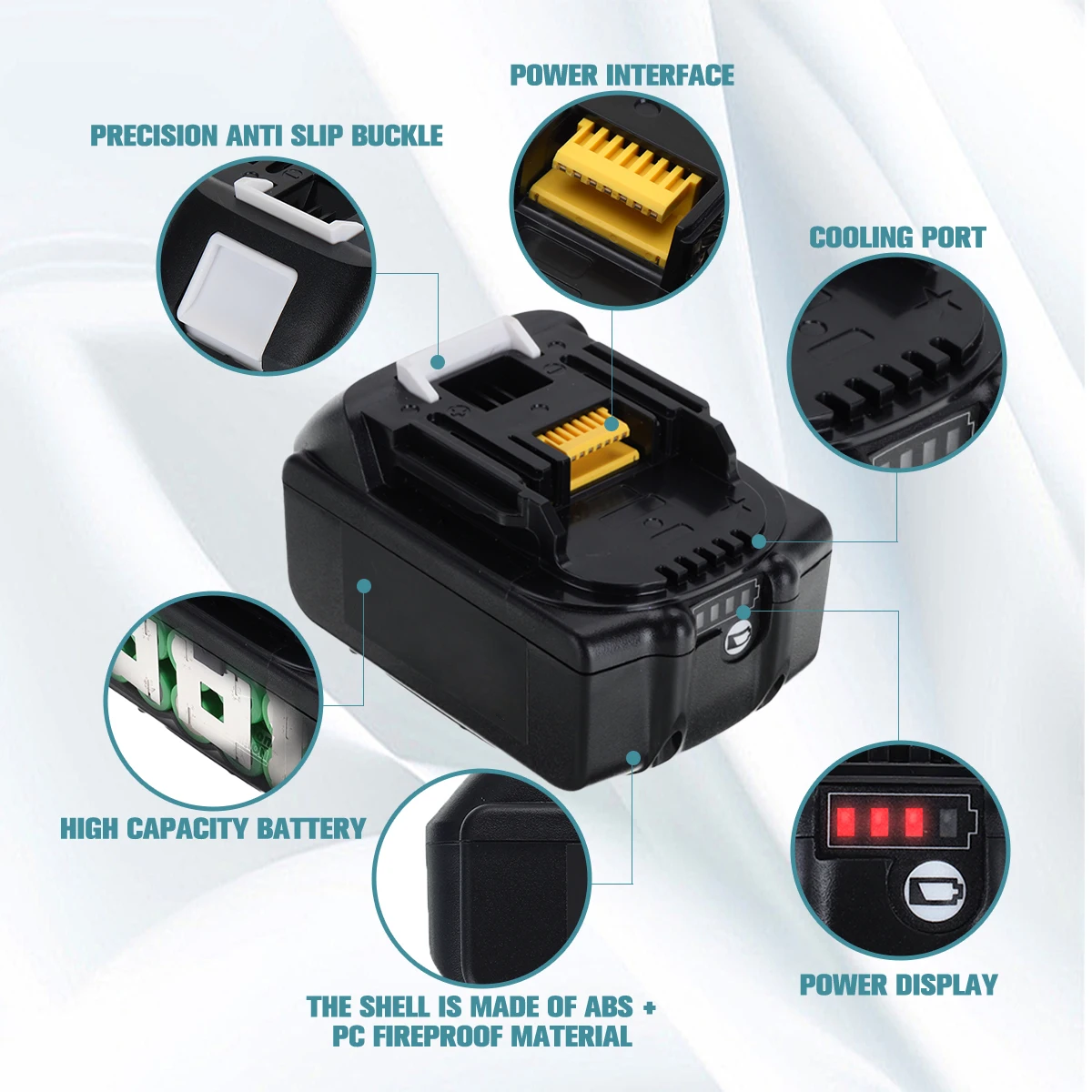 vice grip 18V Battery / Charger For Makita Tool Rechargeable BL1860  BL1840 BL1850 BL1830 BL1860B LXT400 6.0Ah 9000mAh Lithium Battery boring bar