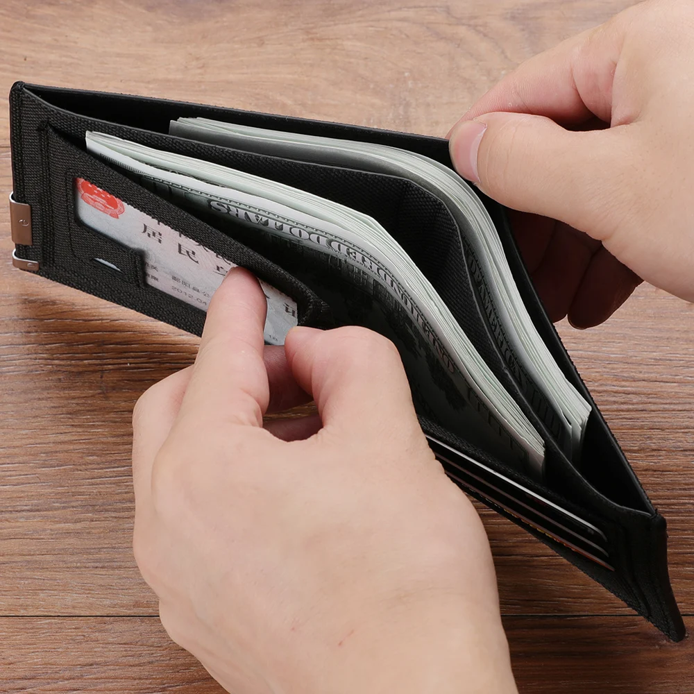 Men’s Short PU Leather Wallet Simple Solid Color Fashion Thin Money Credit Card Holder Bag Men’s Birthday Gift Best Sellers In Luggage, Bags