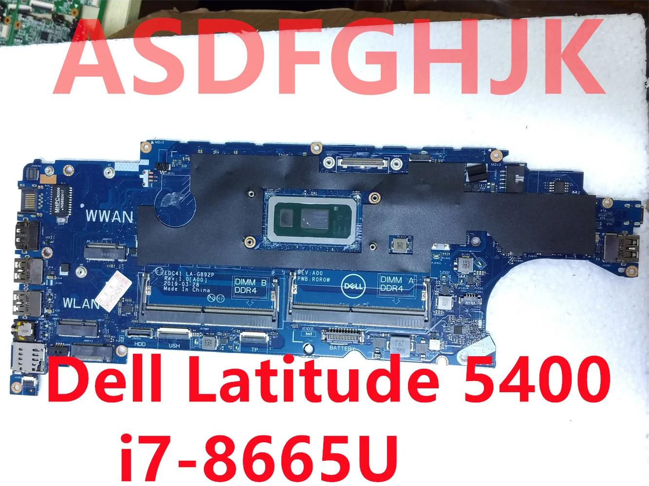 

LA-G892P материнская плата применима к Dell Latitude 5400 i7-8665U CPU CN-06RVRC 8RTXF, материнская плата ноутбука, ОК