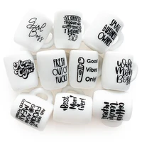 50pcs New Mini Cup Silicone DIY Toy BPA Free Food Grade for Baby Pacifier Beads Necklaces Accessories 1