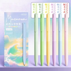 Vibrant 6 - Color Gel Pen Set - Smooth Writing Ballpoint Pens for School & Office Supplies (Macaron set)