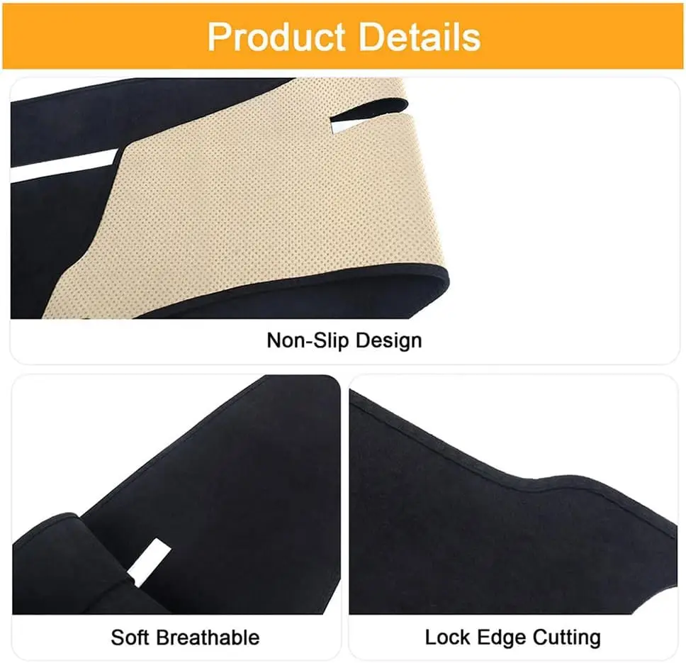 Premium Dash Cover Mat - Sunshade Glare & UV Protector