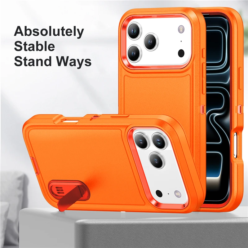Defender Shockproof Invisible Bracket Armor Matte Case Accessories