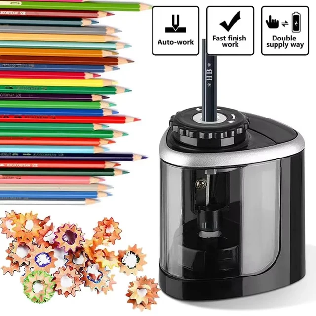 Electric Sharpener Desktop Automatic Pencil Sharpener Portable 6-8mm Pencil Cutter For Students School Office Stationery Tool 1