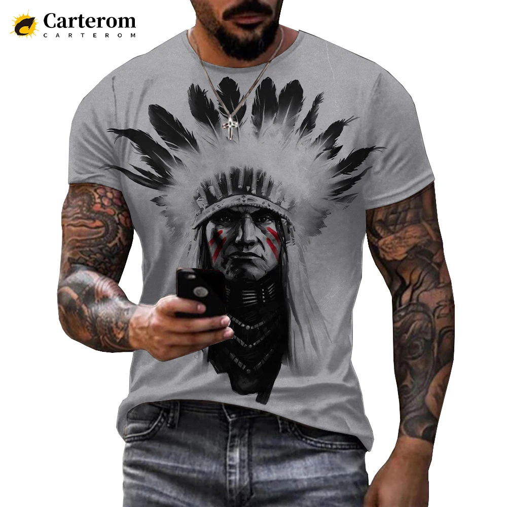 Indians 3D Printed T shirt Summer Unisex Outdoor Fashion Casual O Neck ...