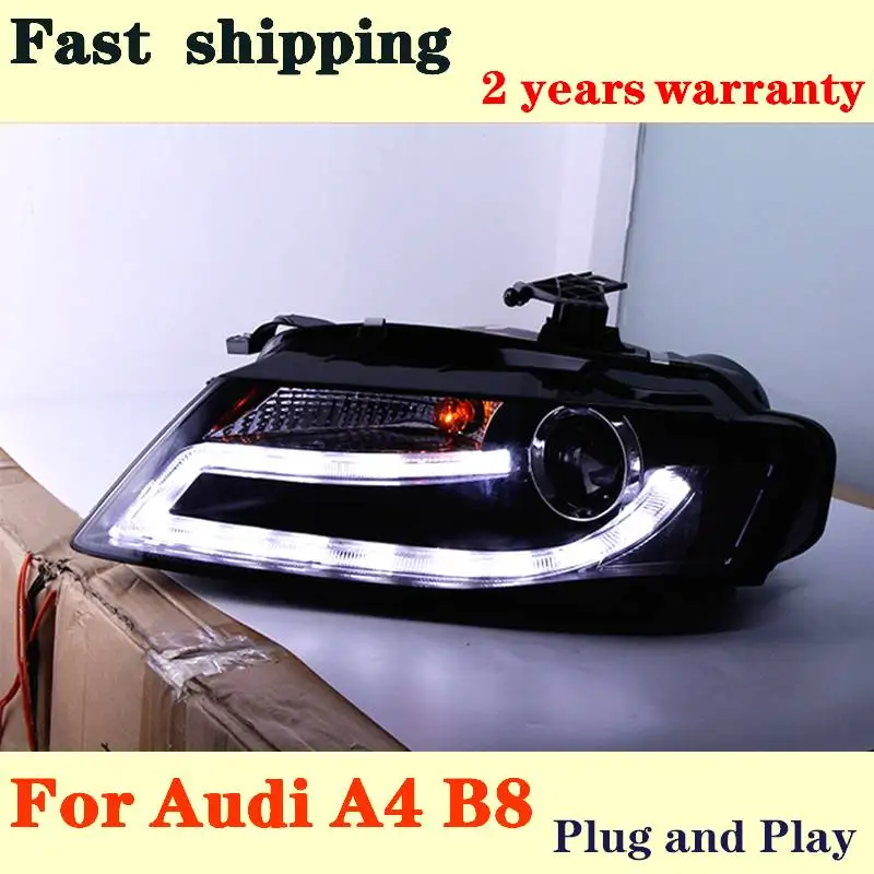 

Car Accessories For Audi A4 B8 Headlights 2009 2010 2011 2012 A4L LED Headlight LED DRL Bi Xenon Lens High Low Beam Parking