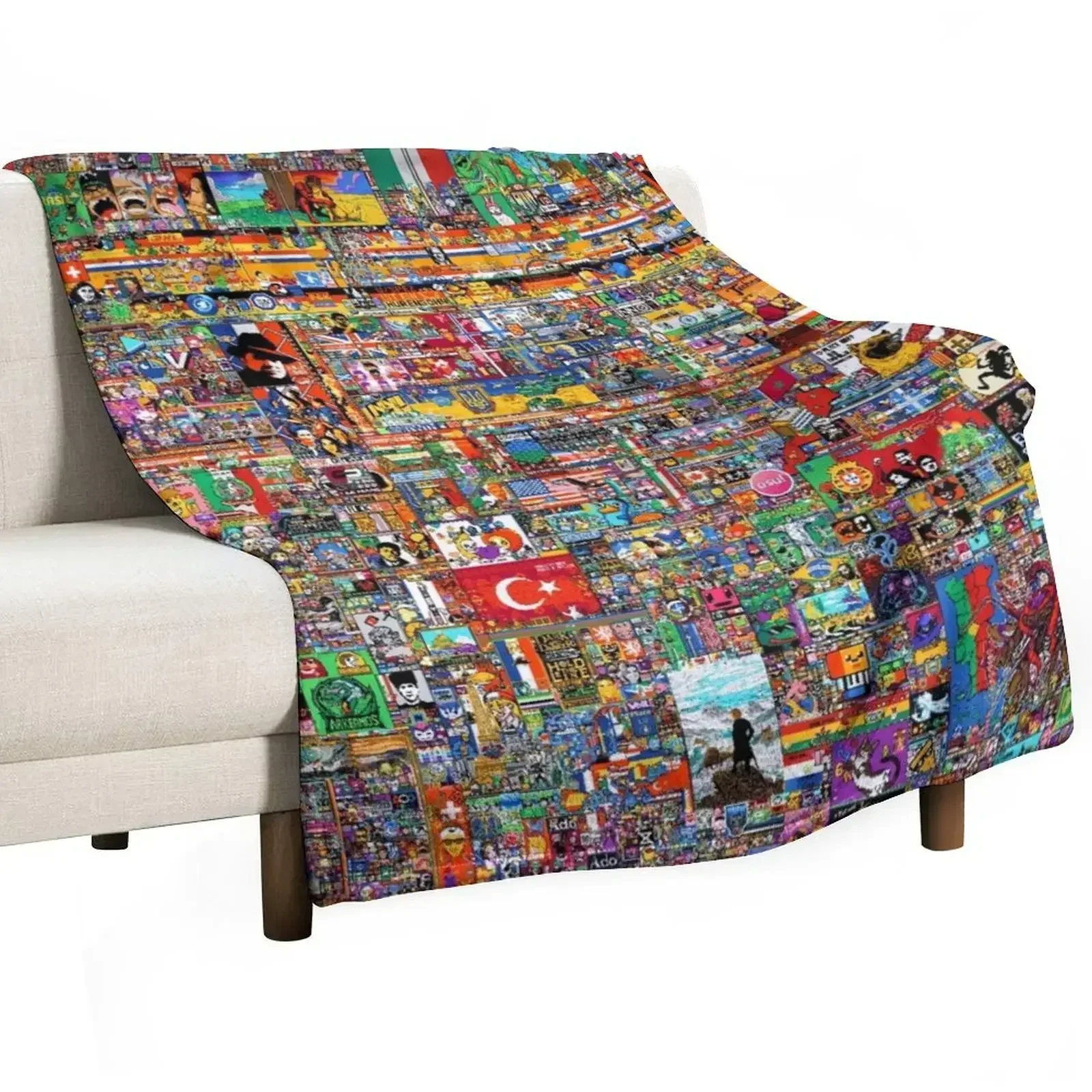

Reddit Place 2023 Merch, Reddit r/place 2023, r/place 20223, Merch, Poster Throw Blanket christmas decoration Sofas Blankets