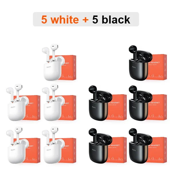5 white 5 black