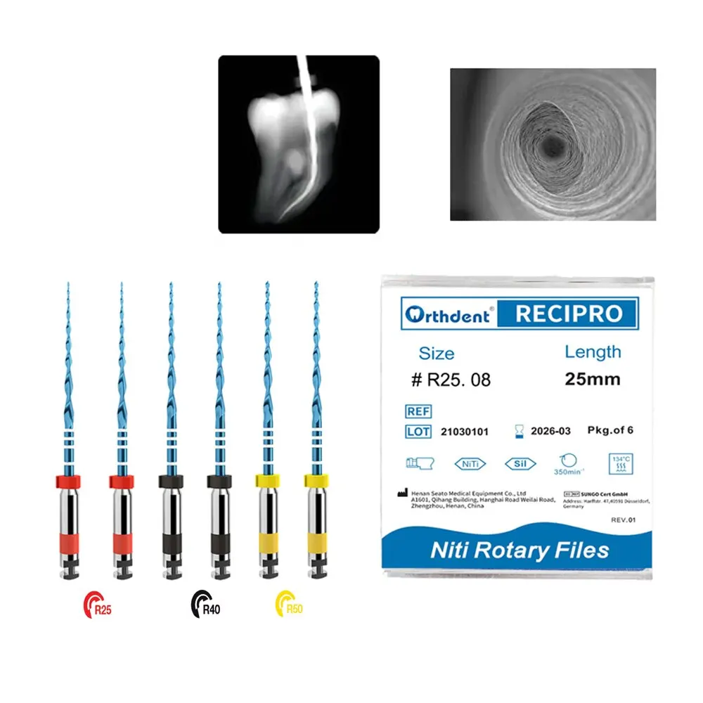 6PcsBoxOrthdentDentalReciprocatingBlueEndodonticFilesOnlyOne
