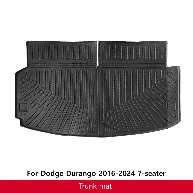 Alfombrillas para Dodge Durango 2016-2024, alfombrillas impermeables para todo tipo de clima, revestimientos para maletero de TPE negro, accesorios interiores para automóvil