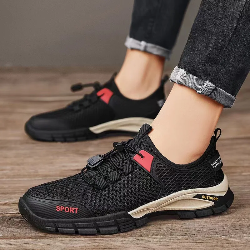 Description Picture 3 of itemMen Casual Tennis Sneakers Breathable Mesh Non Slip Outdoor Mesh Shoes Mens Hiking Shoes Climbing Trekking Barefoot Sneakers