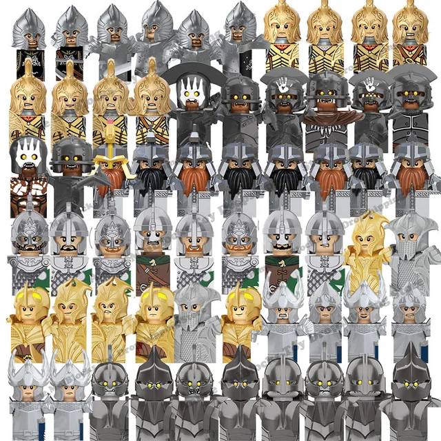 KT1014 KT1015 KT1032 KT1033 KT1040 KT1046 KT1050 KT1051 KT1056 Lord Rings blocks Uruk-hai Elves Army mini action toy figures 1