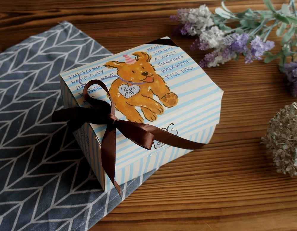 10 Pcs Blue Dog Bear Doll Paper Boxes 15.5×10×12cm for Wedding Birthday Valentine’s Day... - SKU BDBB2204 - UGI Packaging