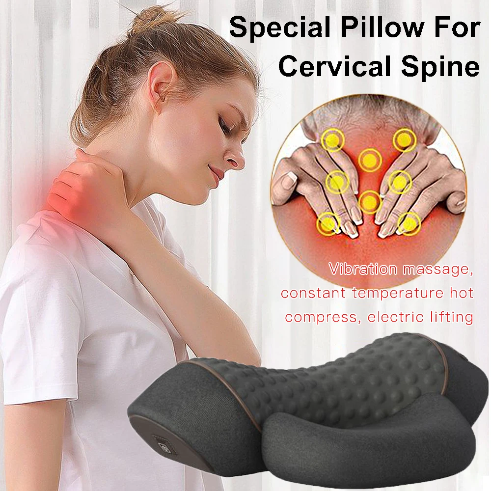 3-in-1 Neck Massager Pillow with Hot Compress & Vibration 4