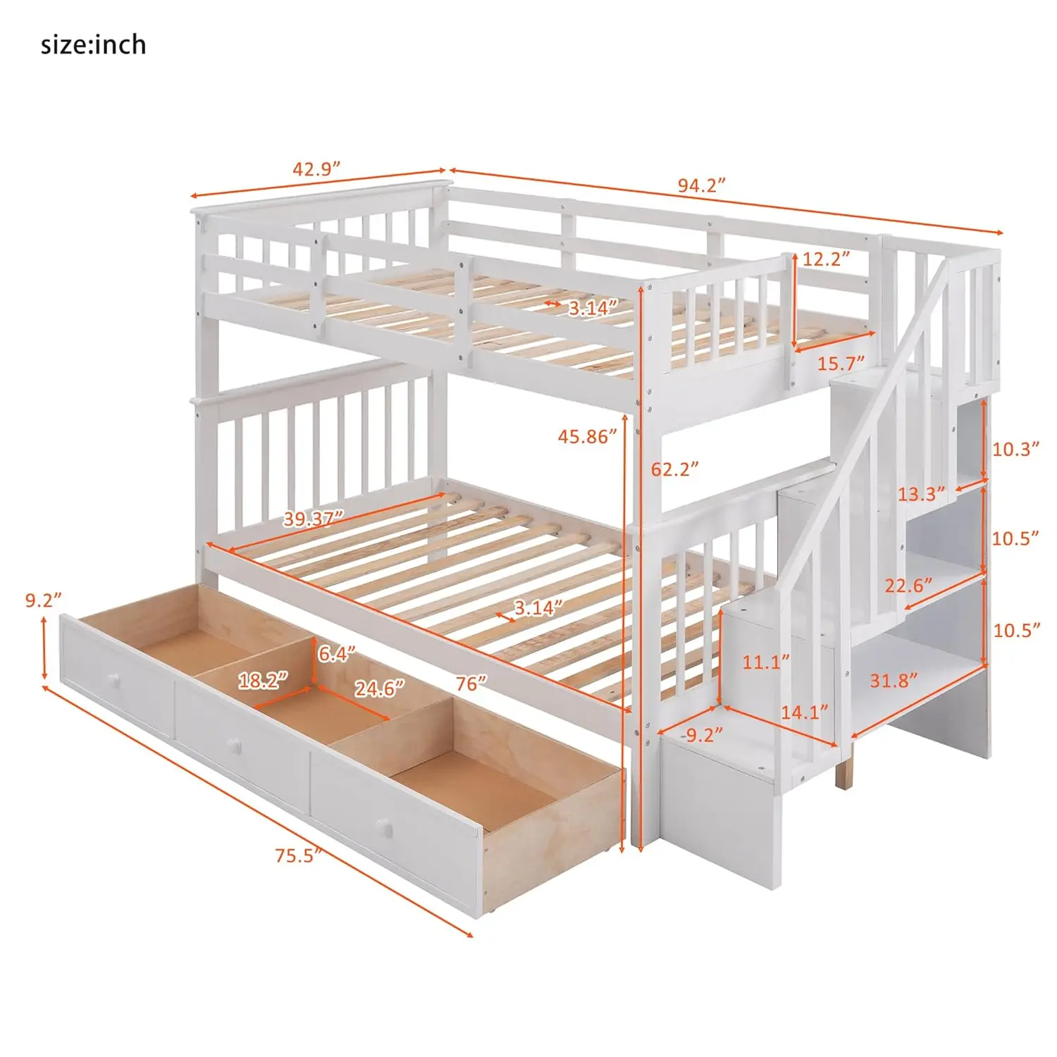 Storage Stair Bunk Bed 2