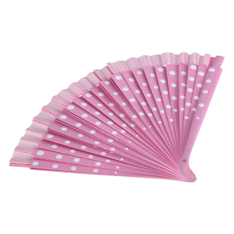 Flamenco Spanish Vintage Hand Fan Wedding Dance Dots Pattern Folding Fan Elegant Handheld Dancing Performances folding fan hand fan