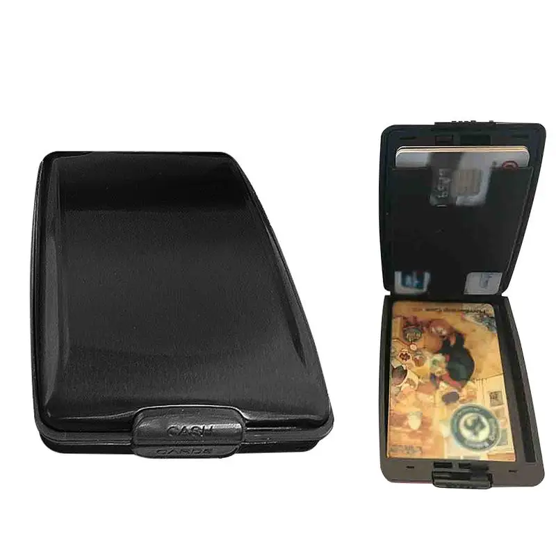 AluminumWalletForMenWomenMetalRFIDBlockingBusinessCardHolder