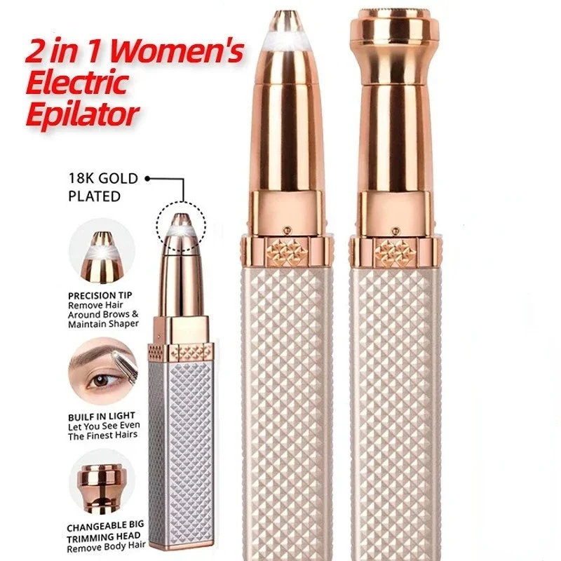 Womens Electric Epilator Portable Hair Remover Bikini Shaver