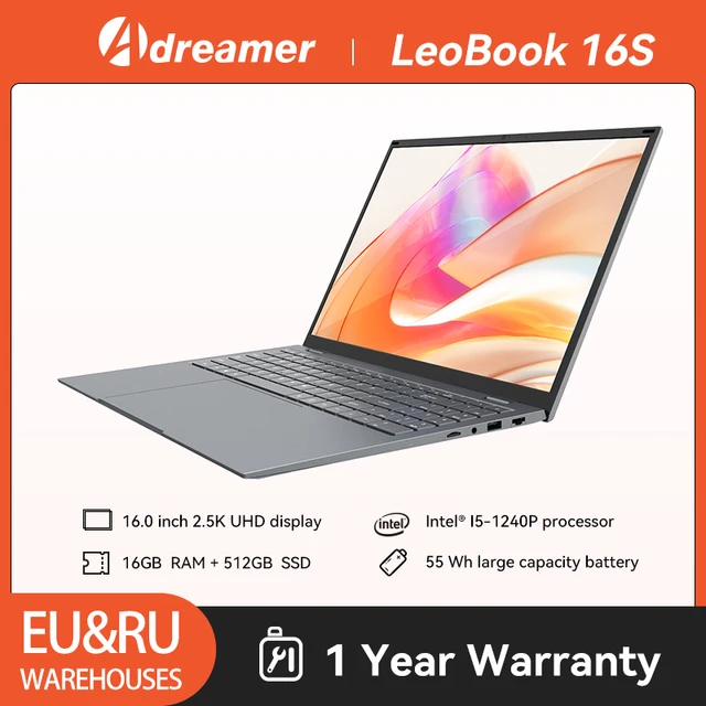 Adreamer 16" Intel Celeron N5105 Notebook