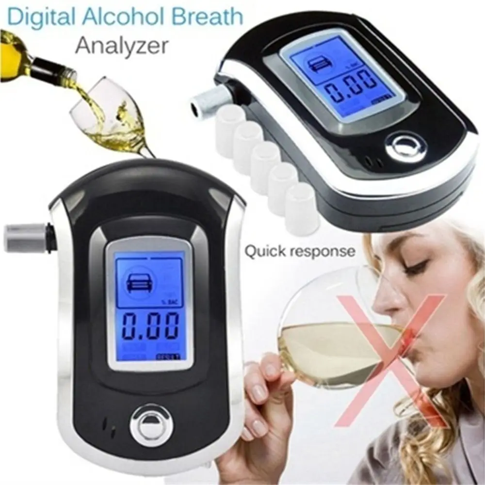 

Portable Handheld Breath Police Detector Digital Tester Breathalyzer Alcohol Analyzer