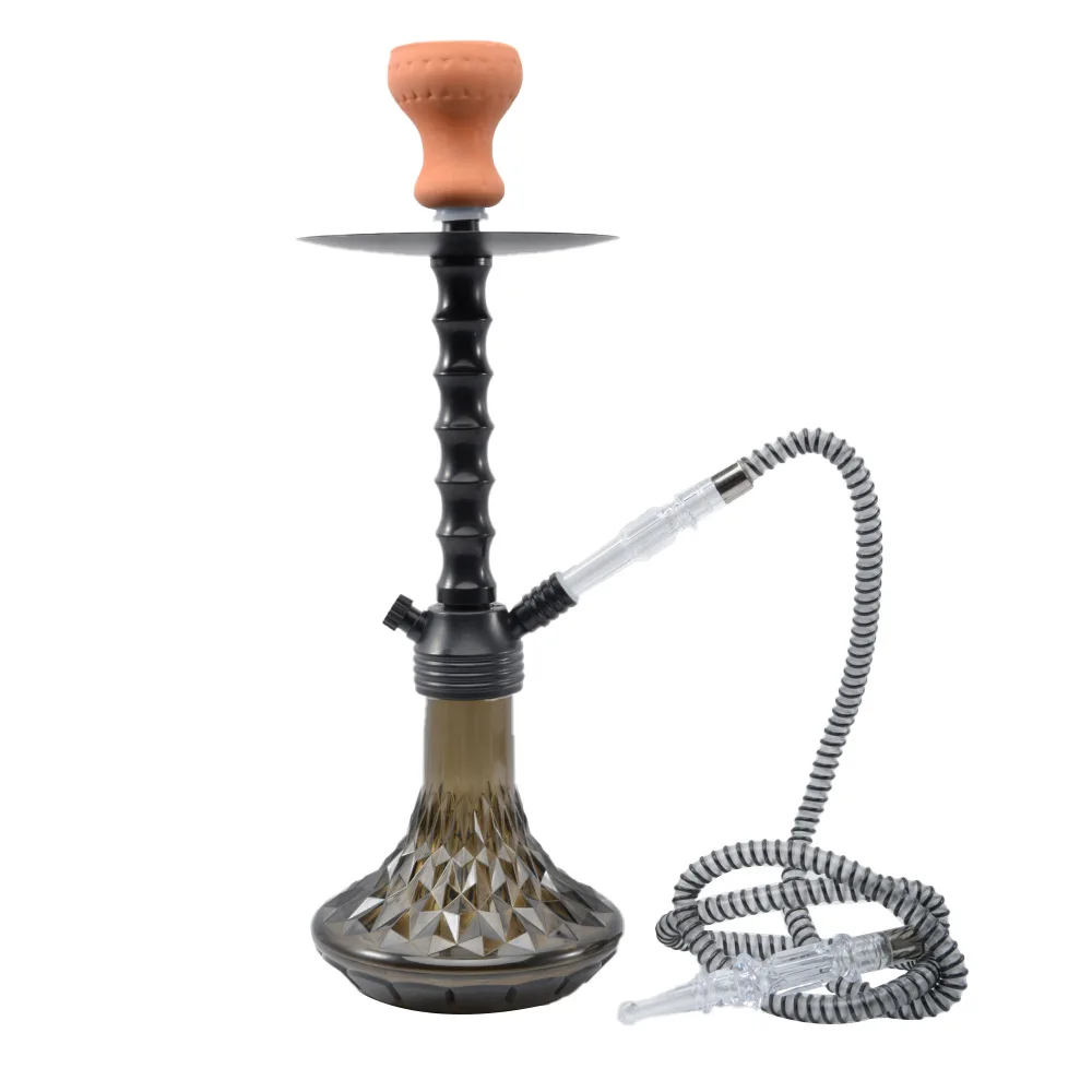 20inch Heght 52cm Acrylic Shisha Hookah Single Hose Ceramics Bowl with Tray Chicha Nargile Water Pipe Accessories