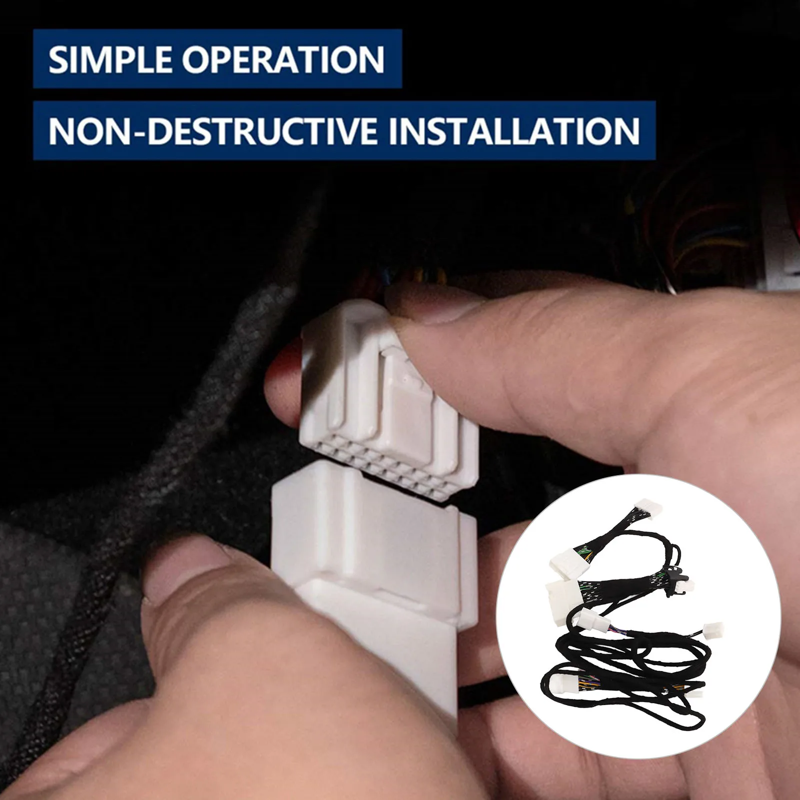 Car Inactive Speaker Activation Wire Harness Audio Modification Cable Harness Kit Replacement for Model 3 LHD