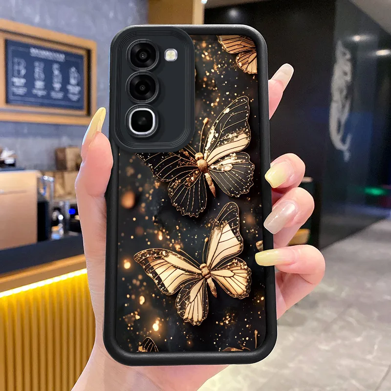 Shockproof Fish Flower Print Silicone Protective Phone Case