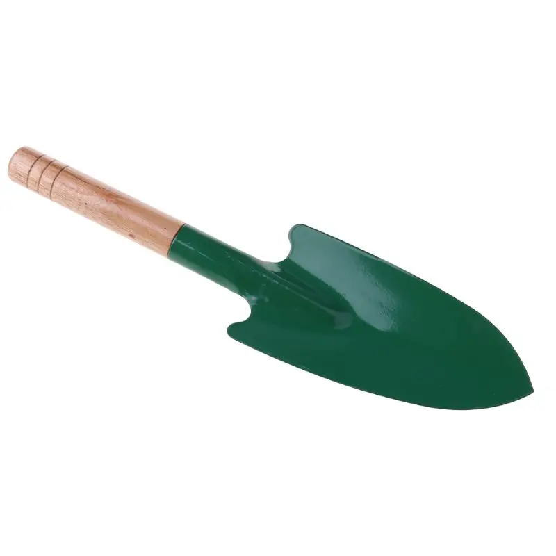Wooden Handle Reinforced Gardening Shovel Loose Soil Planting Easy Use 4
