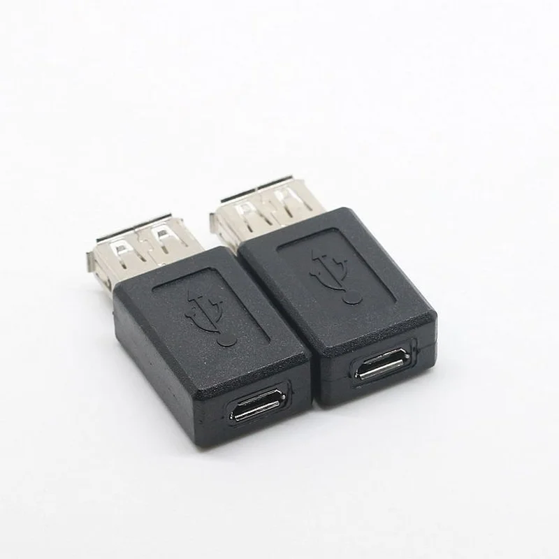 New Black USB 2.0 Type A Female to Micro USB B Female Adapter Plug Converter usb 2.0 to Micro usb connector