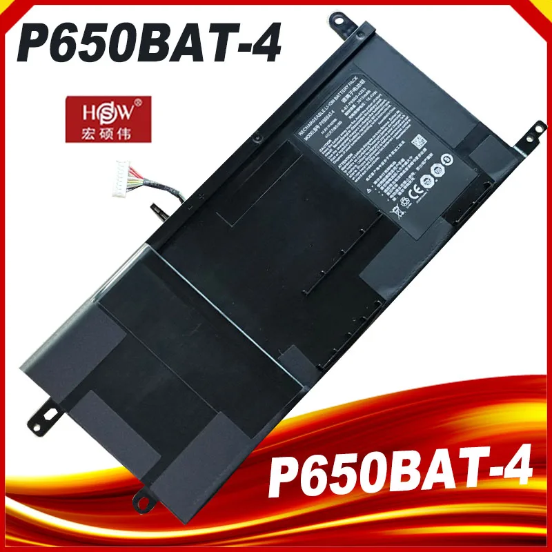 Bateria Nova do Portátil P650bat4 P650 P651 P655 P671 ra P670-rg Sager Np8650 Np8651 Np8652 687-p650s-4u311 60wh