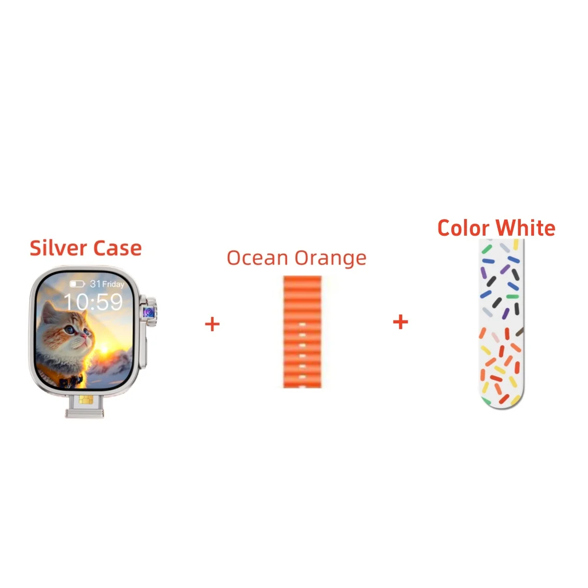 Orange Color White