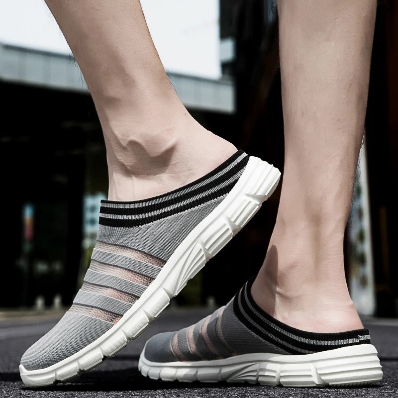 

Summer Shoes Men Sandals Slip On Beach Slippers Men Sneakers Fashion 0 Men Mesh breathable Sandalias Zapatos Hombre Size 44