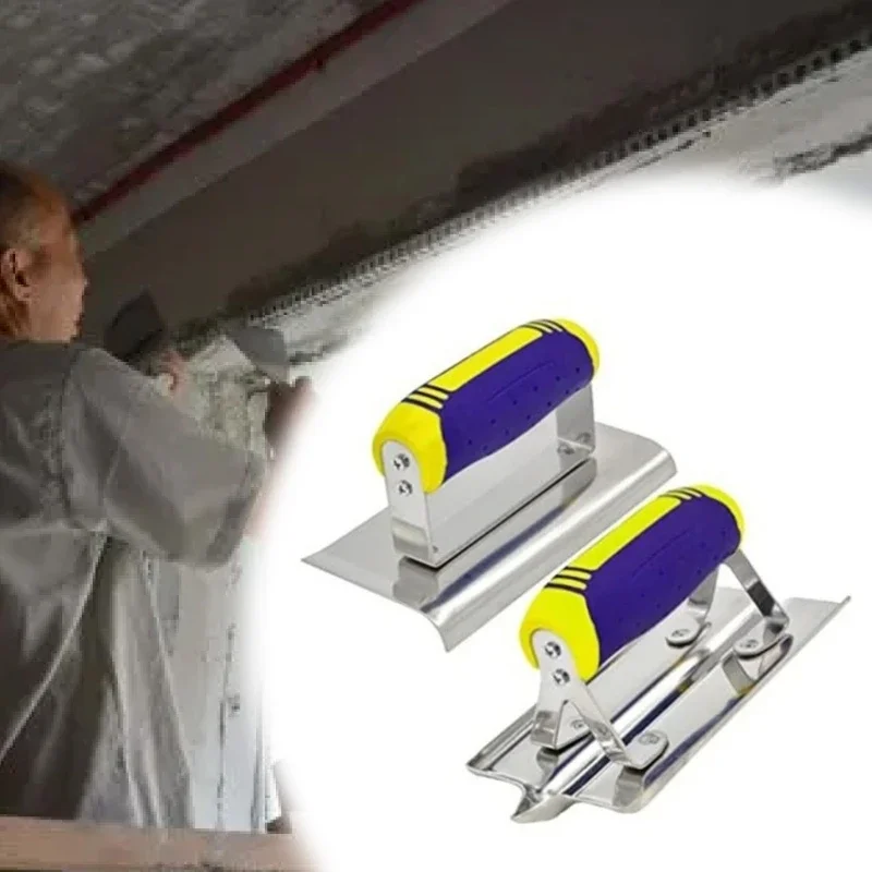 2 pcs Stainless Steel Plastering Trowel Float Flooring Trowel Concrete Groover grout cutter for Corners/sharp corners