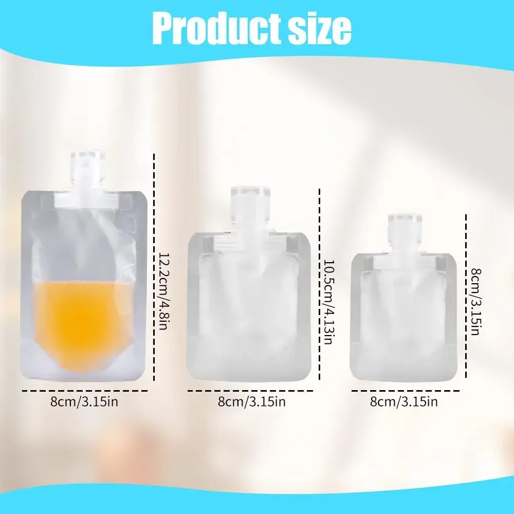 5/15Pcs30/50/100ML Thickened Travel Subpackage Cosmetic Lotion Shower Gel Shampoo Portable Facial Cleanser Storage Organizer Bag 2